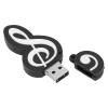 POCREATION Musical Note USB Flash Drive, Portable Data Storage Stick, Black Novelty and Cute Music Note Shape Design (64GB) view 2