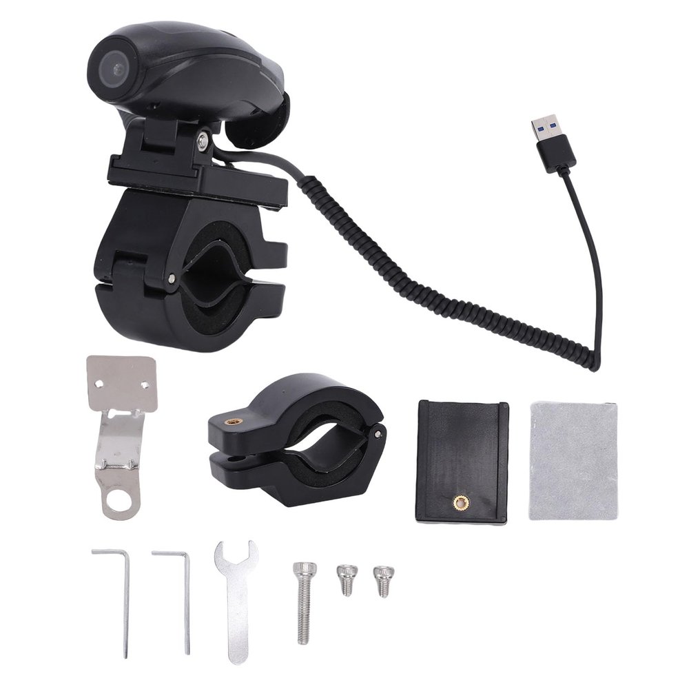 Jectse Bike Camera, 720P HD Video Recording F2.0 Large Aperture 130 Wide Angle Lens, Gravity Sensor Chip WiFi, Loop Recording USB Power Connection