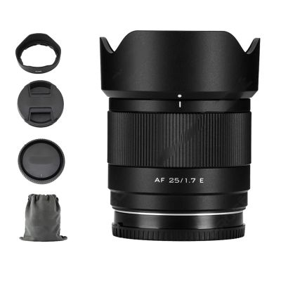 Compatible for Fujifilm X-Mount 15mm 25mm 35mm 56mm F1.7 APS-C Auto Focus Lens Set(AF 25mm F1.7 Air,E-Mount(APS-C))