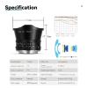 Compatible for Sony E-Mount 7.5mm F2 APS-C Fisheye Manual Focus Lens(Z) view 2