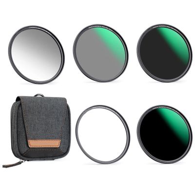 Compatible for 5-in-1 Magnetic GND8, ND8, ND64, ND1000 Filter Kit with Adapter Ring for 49mm-82mm Lenses(77mm)