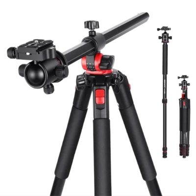Compatible for DSLR Cameras, N284L+G0 Aluminum Tripod and Monopod 2 in 1 with Ball Head(72 Inch)