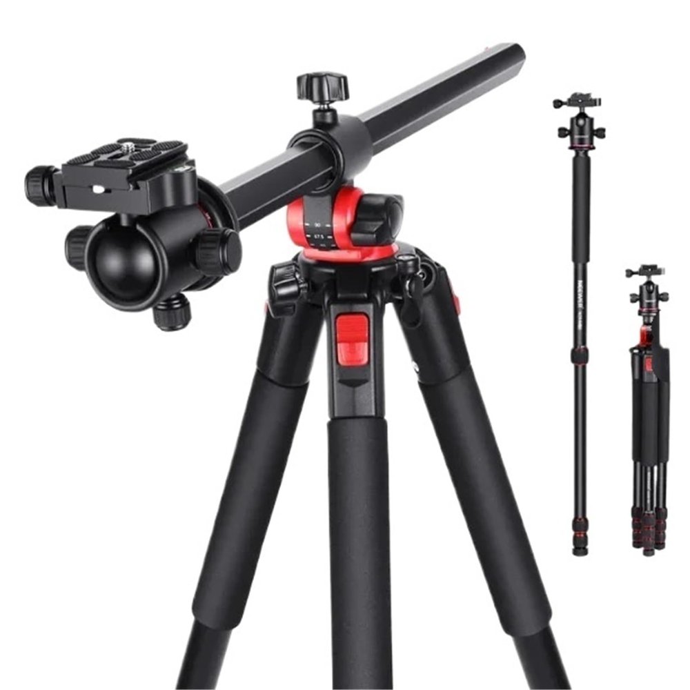 Compatible for DSLR Cameras, N284L+G0 Aluminum Tripod and Monopod 2 in 1 with Ball Head(72 Inch)
