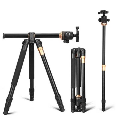 Compatible for DSLR Cameras, QZSD Q999H Aluminum Alloy Extendable Tripod Monopod with Quick Release Plate & Ball Head
