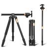 Compatible for DSLR Cameras, QZSD Q999H Aluminum Alloy Extendable Tripod Monopod with Quick Release Plate & Ball Head view 1