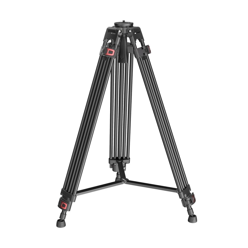 Compatible for DSLR Camcorders, DF6 74" Professional Video Tripod, 3-Section Metal Legs with Panorama Head, 10kg Capacity(DF6 Tripod)