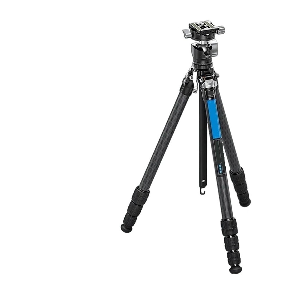 Compatible for DSLR and Mirrorless Cameras, Portable Carbon Fiber Tripod with Center Ball Head Kit, 4-Section Legs