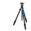 Compatible for DSLR and Mirrorless Cameras, Portable Carbon Fiber Tripod with Center Ball Head Kit, 4-Section Legs view 1