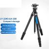 Compatible for DSLR and Mirrorless Cameras, Portable Carbon Fiber Tripod with Center Ball Head Kit, 4-Section Legs view 2