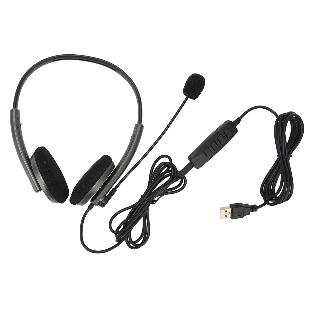 yiMANtrading Call Center Headset, Business Headph with Noise C, HD Voice Communication Phone Headset with Rotatable Phone, HEA ustomer Service, ABS l (USB)