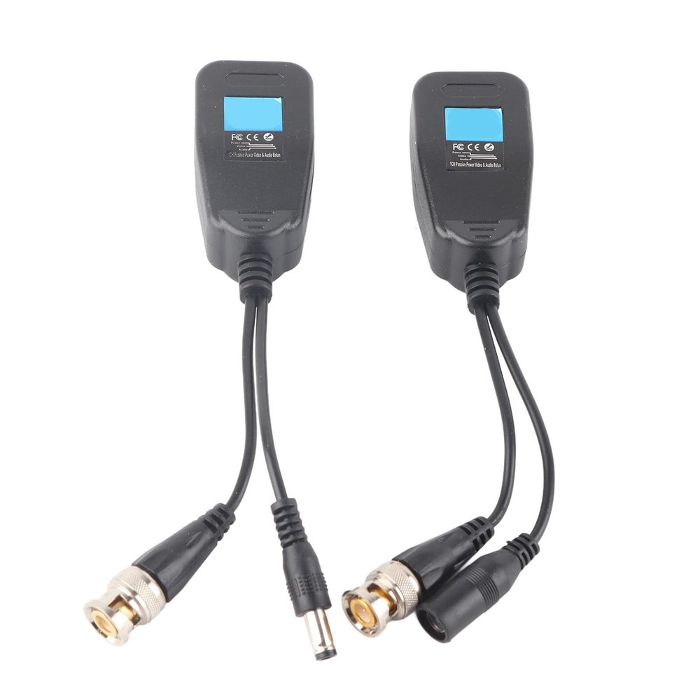 LiebeWH CCTV Passive Video Balun Transceiver Converts BNC to RJ45 for HD Security Cameras with Power Over UTP Up to 450m Long Distance Transmission