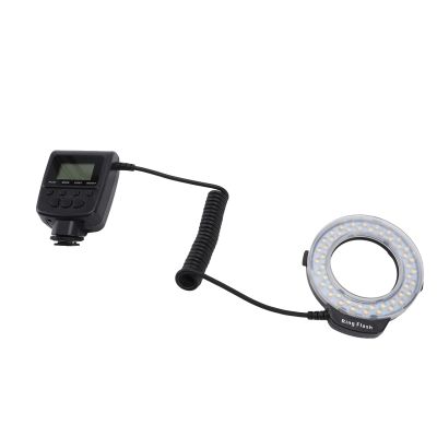 Zerodis 48 LED Macro Rings Flash Light, 9 Adapter Rings Flash Diffusers with LCD Display Suitable for Macro Shots Scientific Research Personal Photography