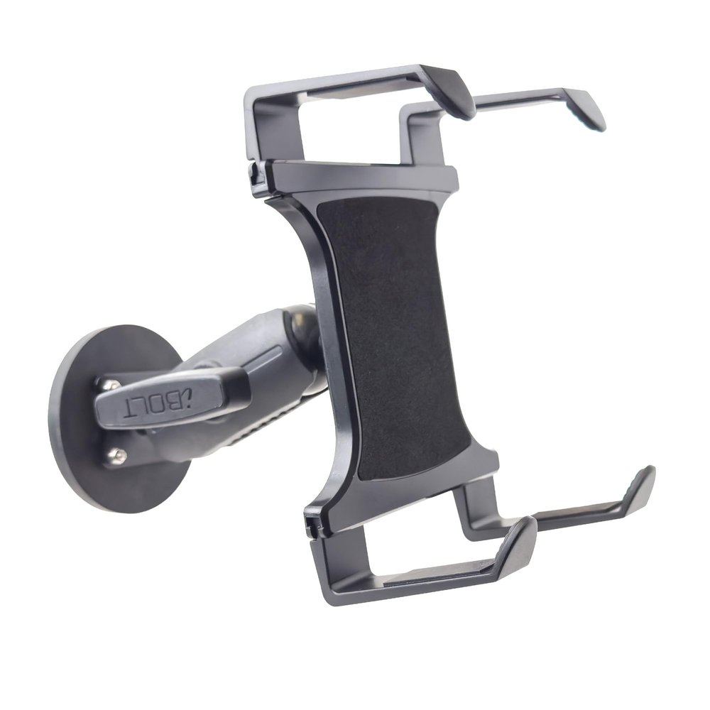iBOLT Tab-Vise Dual Ball Magnetic Tablet Mount Heavy-Duty 38mm (1.5-inch) Ball Arm with AMPS Pattern Fits 7-18.4 Tablets and Wide Devices Strong Magnetic Base for Warehouse & Material Handling