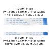 BHUPWZE 2PCS FPC FFC Ribbon Flexible Flat Cable 4/5/6/8/10/12/14/16/18/20/30/40Pin Pitch 0.5MM 1.0MM A-Type Wire Length 500MM/600MM(Wire Length 500MM,A_0.5MM_18P) view 3