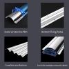 0.3 0.5 1.2 1.3 in Height Wireguard Raceway Stainless Steel, Metal Cable Raceway Cover for Protect Wires, Half Round Cable Concealer for Hotel/Hospital/Cinema(2 PCS,Outer Width 4in) view 3