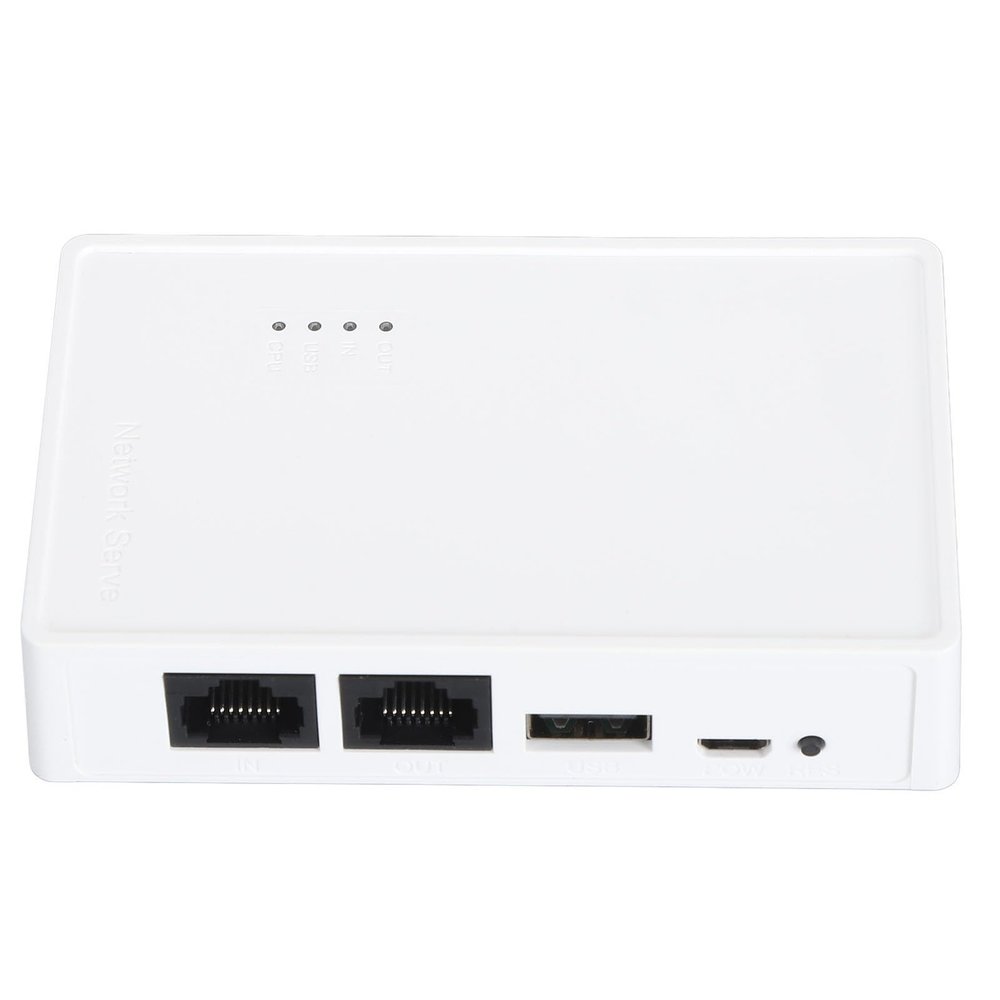 Drfeify USB Wireless Print Server Efficient USB2.0 Network Printer Server for WindowsOS X Printers, Easy Web Management for HomeOffice Use