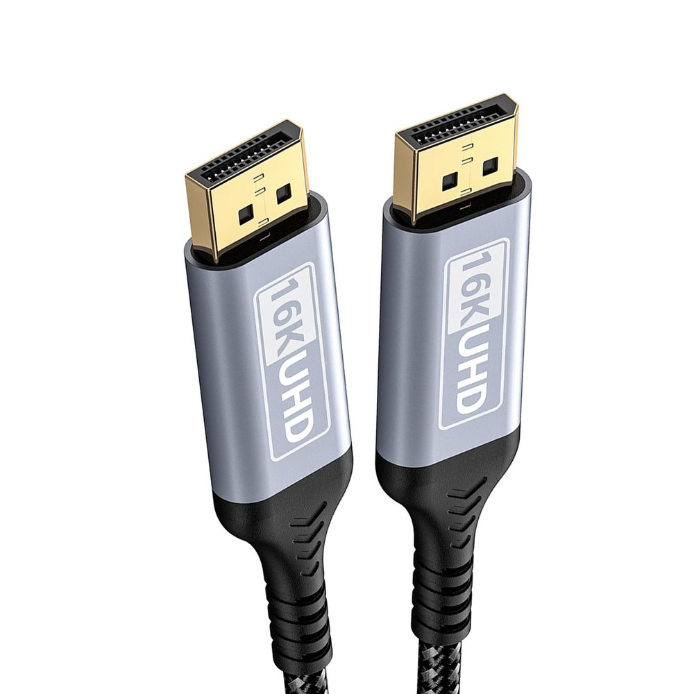 JINPIAOPIAO DP16K Gaming Cable Supports 16K Resolution 8K@60Hz 4K240Hz Refreshing Rate Double Port Design Copper Cored Line