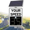 Upgrade Solar Powered Radar Feedback Speed Limit Sign, LED Display 20x28in/24x35in, Your Speed Limit Sign For Road/Street Traffic Safety Signage, Torking Tenperature -40~70(White,60 * 90cm/24 * 35in) view 1