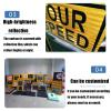 Upgrade Solar Powered Radar Feedback Speed Limit Sign, LED Display 20x28in/24x35in, Your Speed Limit Sign For Road/Street Traffic Safety Signage, Torking Tenperature -40~70(White,60 * 90cm/24 * 35in) view 3