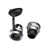 JINPIAOPIAO Pack of 2 USB3.0 Female to Female Panel Mount Adapters Zincs Alloy Gold Plateds Connectors for Secure Installation view 1