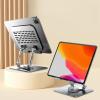 JINPIAOPIAO Adjustable 360 Degree Rotating Metal Tablets Stand for Phone Tablets Devices with Slip Proof Base Holder view 2