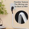 1000cm Cable Protector Cord Cover Floor Flame Retardant Wire Hider with Self Adhesive Backing, Hide Unsightly Cords on Floors,Protects Cables from Pets Chewing(Gray) view 3