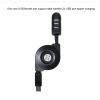 JINPIAOPIAO Retractable USB2.0 Splitter Cable 3 Port Charging Hubs with 1.1M Cord for Computer Accessories and PowerBanks view 3