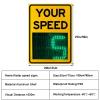 Speed Display Radar Traffic Sign with Remote Control, Solar Powered Radar Feedback Speed Display Sign, Solar Radar Detective Aluminum Weatherproof Traffic Signs(White,50 * 70cm/20 * 27in) view 3