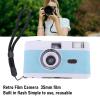 XUMIUZIY 35mm Film Camera, Reusable Retro Film Camera with Built in 27 Color Films and Flash, 28mm F8 Lens, Manual Focus, for Students Adults Birthday Gifts (White Blue) view 3