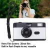 XUMIUZIY 35mm Film Camera, Reusable Retro Film Camera with Built in 27 Color Films and Flash, 28mm F8 Lens, Manual Focus, for Students Adults Birthday Gifts (Black White) view 3
