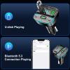 Bluetooth Car Adapter, Wireless Radio Adapter USB C Car Charger MP3 FM Transmitter, Support U Disk/Hands Free Calling view 2