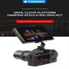 Mini Camera Monitor Mount with Cold Shoe, Aluminum Field Monitor Mount with 1/4 Screw for LED Light Mic Cage, Cold Shoe Adapter 360 Swivel & 180 Tilt Damping view 2