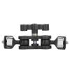 1/4in 360 Degree Rotatable Double Head Arm, Aluminum y C Dual Head A, Multi Function Br with Sile Dam for DSLR Action C view 1