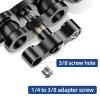 1/4in 360 Degree Rotatable Double Head Arm, Aluminum y C Dual Head A, Multi Function Br with Sile Dam for DSLR Action C view 3
