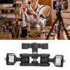 1/4in 360 Degree Rotatable Double Head Arm, Aluminum y C Dual Head A, Multi Function Br with Sile Dam for DSLR Action C view 4
