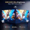 [3000+ Licensed Apps/Live TV/HDR10+/50W DoIby Audio] Smart 4K-Projector with WiFi and Bluetooth, Goiaey 3200ANSI Outdoor Projector with 360Stand, Auto Focus, Auto Keystone, Short Throw Proyector view 4