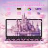 Fsjun 11" Touchscreen 2-in-1 Convertible Pink Laptop for Business&Students, in tel N100 CPU,16G DDR4 RAM,512G SSD,FHD 1920 * 1200 IPS,Win 11 Pro PC,Backlit Keyboard, WiFi, Type-C,HDMI, Oval Trackpad view 3