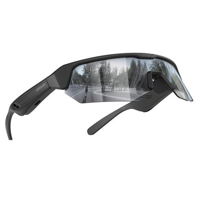 AIRMARS Bluetooth Sunglasses for Men and Women, Built-in Mic & Speakers, Polarized Sport Smart glasses for Running/Cycling, UV Protection, Voice Control (Black)