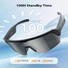 AIRMARS Bluetooth Sunglasses for Men and Women, Built-in Mic & Speakers, Polarized Sport Smart glasses for Running/Cycling, UV Protection, Voice Control (Black) view 4
