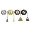 10pcs 25/38mm Mini Stainless Steel Wire Brass Brush Rotary Tool for Polishing Grinding Wheel T-Shaped Wheel,(Brass,3x38mm) view 1