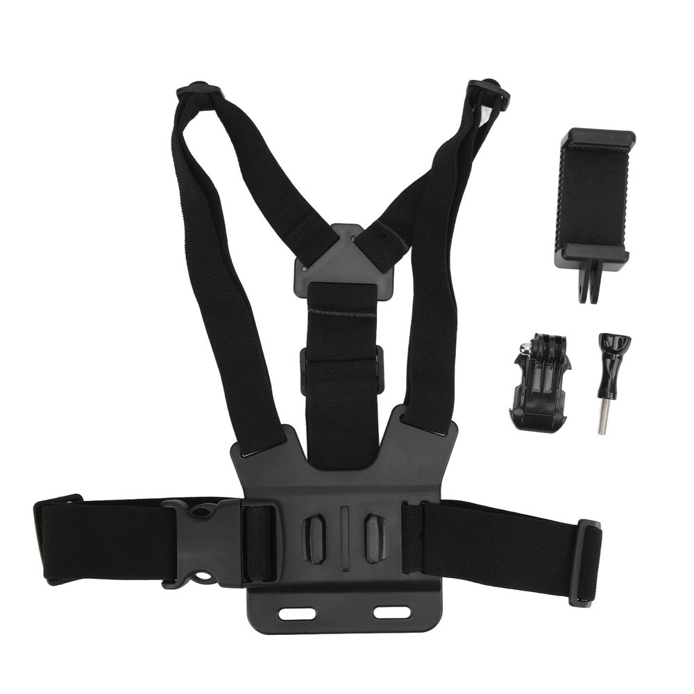 LiebeWH Adjustable Camera Chest Mount Harness for Mobile Phones Action Cameras for Outdoor Skiing Cycling Video Recording