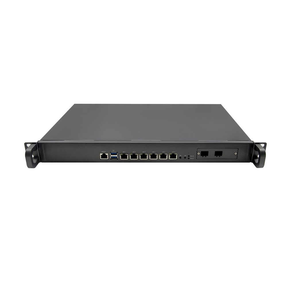 1U Firewall Appliance, OPNsense, VPN, Network Security Hardware, I5 3210M, RZ02, 6 x Intel 2.5GbE 226-V LAN, 2 x I350 1GbE LAN, Console, 0 RAM, 0 Storage, Barebone No System