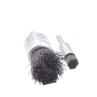 1" Crimped Wire End Brushes for Cleaning Rust Removing Polishing Stainless Steel Copper Brass Wire Brush Drill CNC Industrial(Diameter12mm)