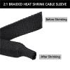 1~50m Braided Cable Sleeve Diameter 4~30mm PET Heat Shrink Tube Insulation Flam Retardant Shrinkable Wire Wrap(Orange,16mm,5 Meters) view 3