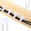 50 Pcs Wire Clips Under Table Hook and Loop Cable Straps White Adjustable Cable Management Under Desk Reusable Self-Adhesive Cables Ties Reusable Cord Organizer Holder for Home, Office view 1