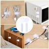 50 Pcs Wire Clips Under Table Hook and Loop Cable Straps White Adjustable Cable Management Under Desk Reusable Self-Adhesive Cables Ties Reusable Cord Organizer Holder for Home, Office view 2