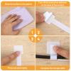 50 Pcs Wire Clips Under Table Hook and Loop Cable Straps White Adjustable Cable Management Under Desk Reusable Self-Adhesive Cables Ties Reusable Cord Organizer Holder for Home, Office view 3