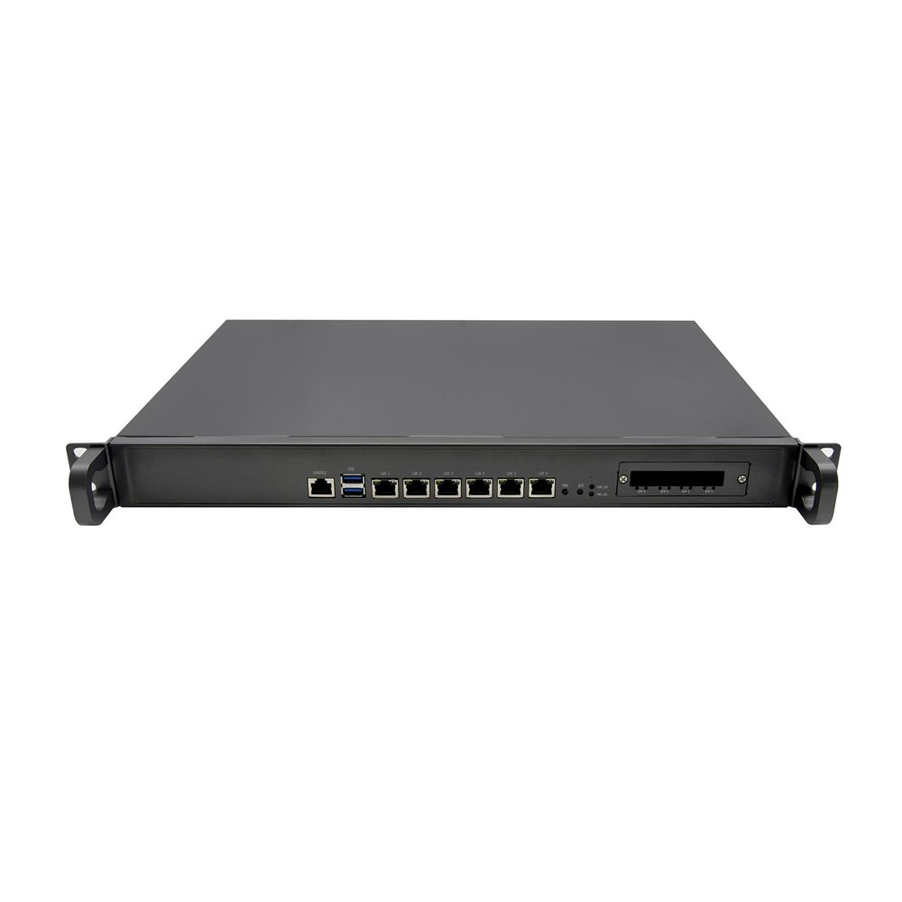1U Firewall Appliance, OPNsense, VPN, Network Security Rackmount Hardware, I5 3210M, RZ02, 6 x Intel 2.5GbE 226-V LAN, 4 x SFP, Console, 8G RAM, 256G SSD