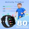 ENOMIR [2026 New Smart Watch for Kids - No APP No Phone Needed, 1.83" Fitness Tracker Watch for Kids with Sleep Monitor, Heart Rate, Step Counter, IP68 Waterproof (Black, 1.83Inches) view 2