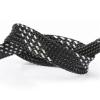 Black Silver PET Braid Sleeve High Density Cable Wrap Sheath for Electric Cables(16mm,5 Meters) view 2